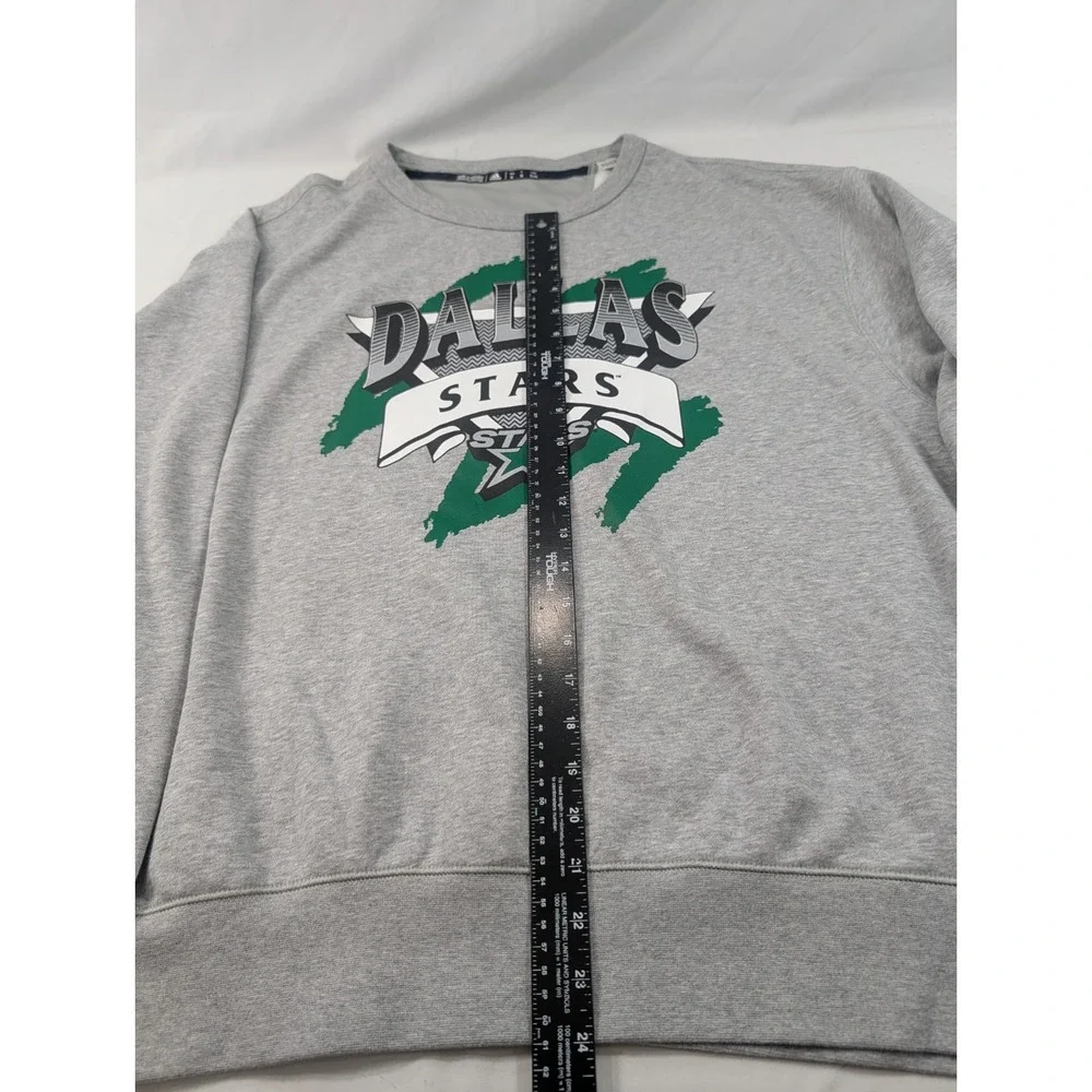 Dallas Stars Sweatshirt Mens XL Gray NHL Hockey Adidas Gray Fleece Crewneck